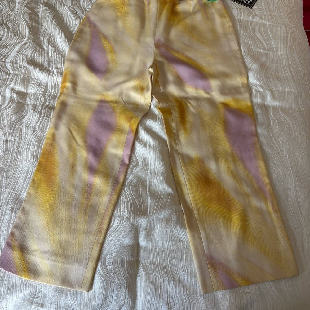 Versace Yellow and Purple Pants